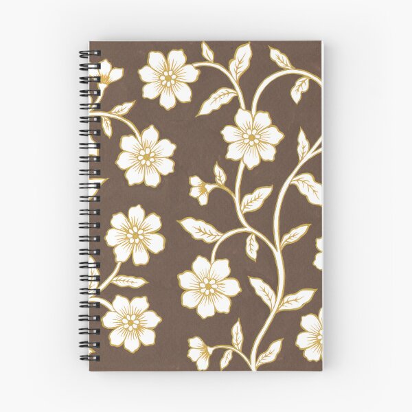 Item preview, Indian Floral Pattern - Burnt Umber & Yellow Ochre designed and sold by Artsychoke.
