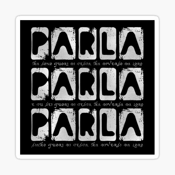 Eurovision 2021- Eurovision song contest - ESC fans - Parla Parla Parla (SB) Sticker