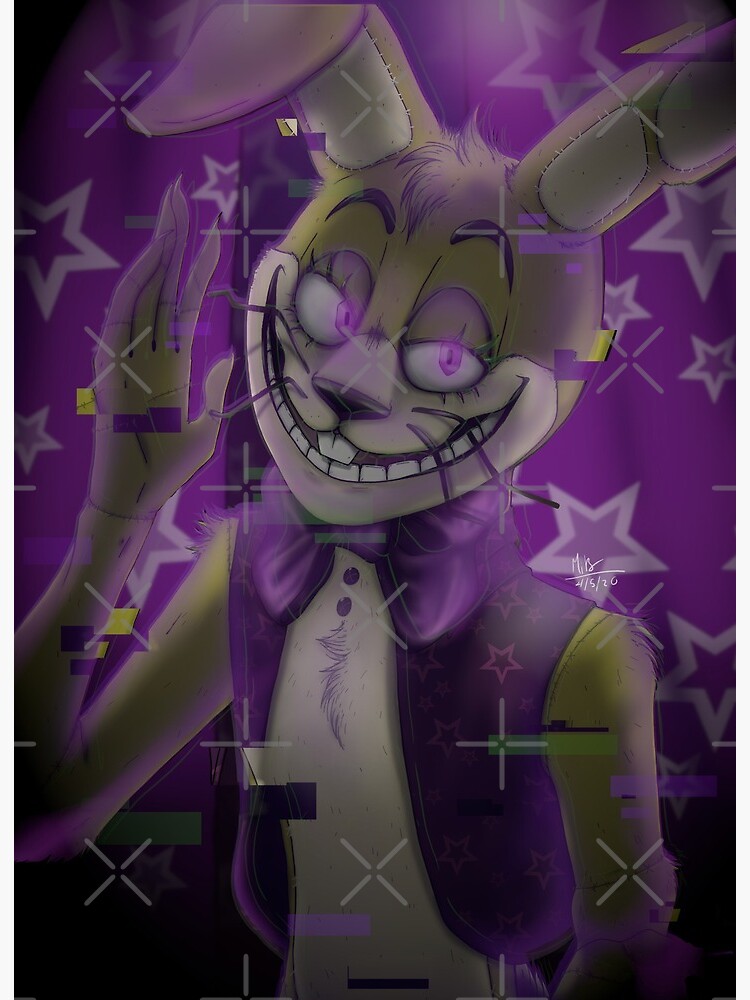 Five nights at Freddie's Glitchtrap  Art Print for Sale by Louaffi Shop