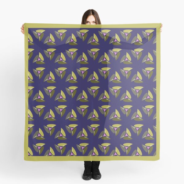 Fan Leaves On Opulent Purple GP21-4HERO Scarf