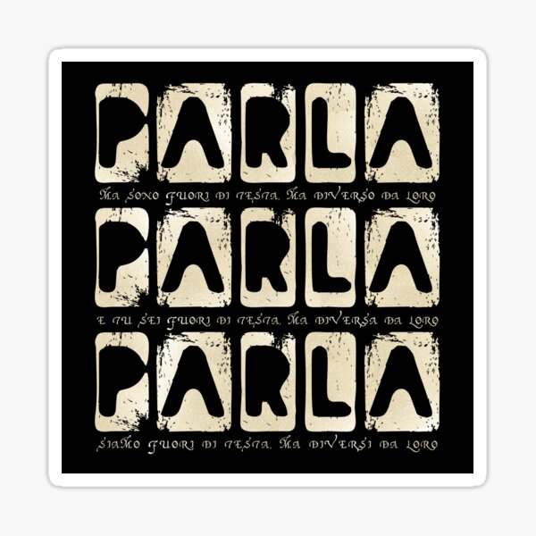 Eurovision 2021- Eurovision song contest - ESC fans - Parla Parla Parla (GB) Sticker