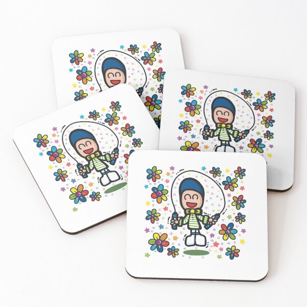 Item preview, rainbow floral kid doodle | jump rope designed and sold by DESIGNBRAND.