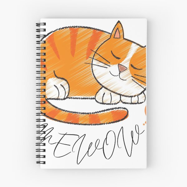 Item preview, Cat sticker, cat sleep sticker, MEOW sticker, cat orange color designed and sold by Say-Hello.