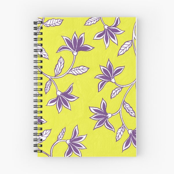 Item preview, Indian Floral Pattern - Yellow &Violet designed and sold by Artsychoke.