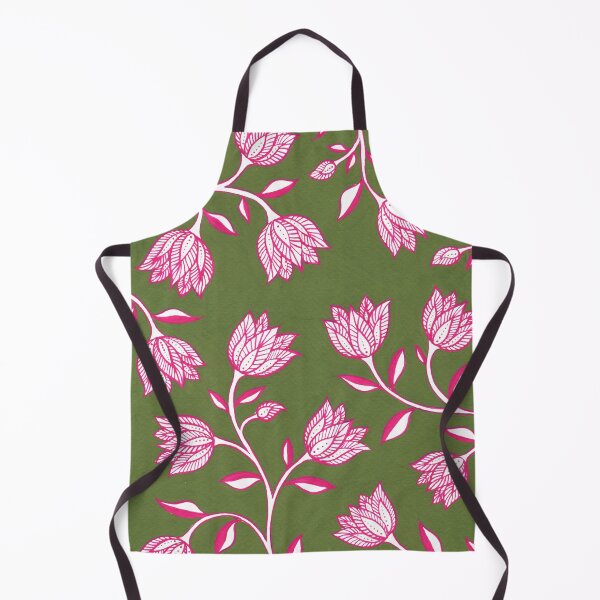 Item preview, Indian Floral Pattern - Sap Green & Magenta designed and sold by Artsychoke.