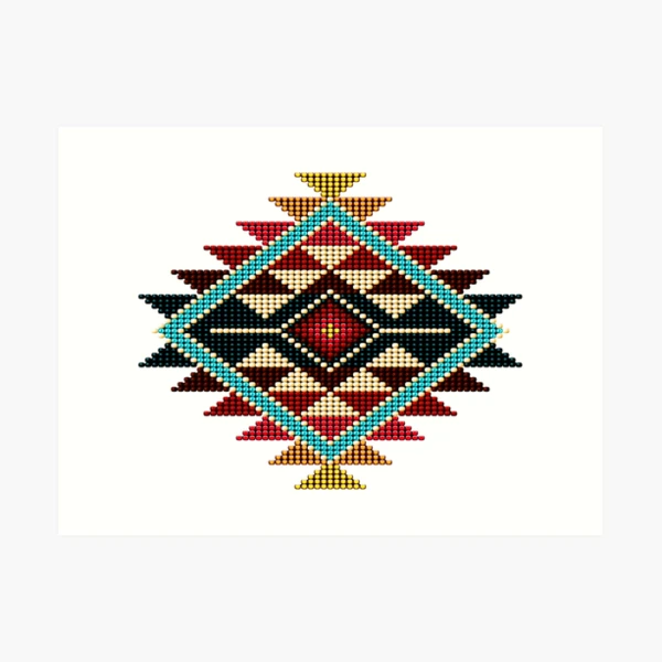 Southwestern Navajo patterns featuring triangles, zigzags