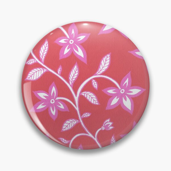 Item preview, Indian Summer Floral Pattern - Red & Pink designed and sold by Artsychoke.