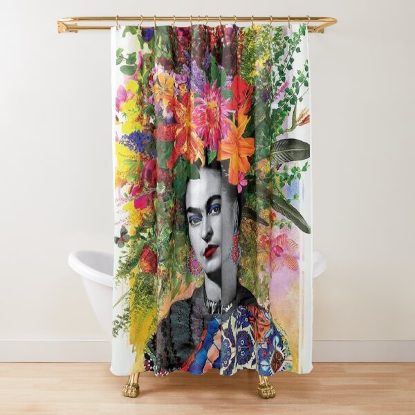 Arte Frida Kahlo Cortina de ducha