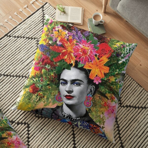 Art de Frida Kahlo Coussin de sol
