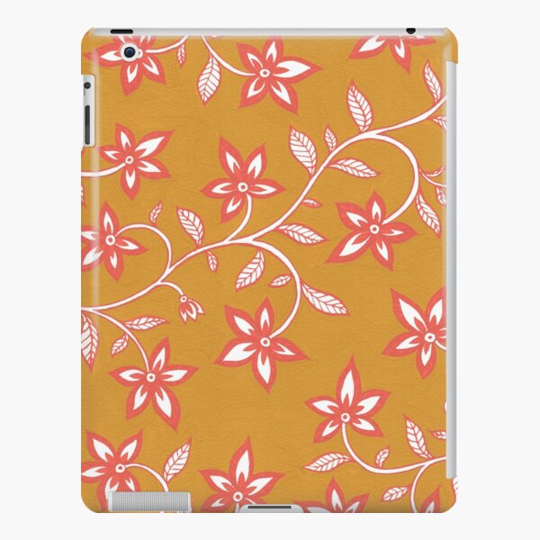 Indian Summer Floral Pattern - Yellow Ochre & Peach iPad Snap Case