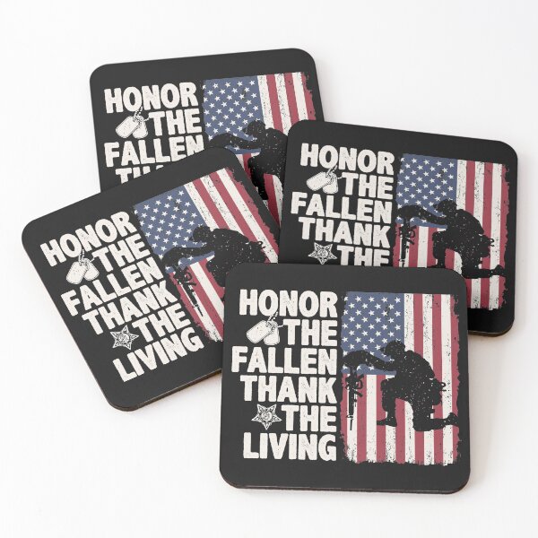 Item preview, Honor The Fallen Thank The Living Memorial Day Veteran American Flag Vintage Solder Patriotic Gift designed and sold by alenaz.