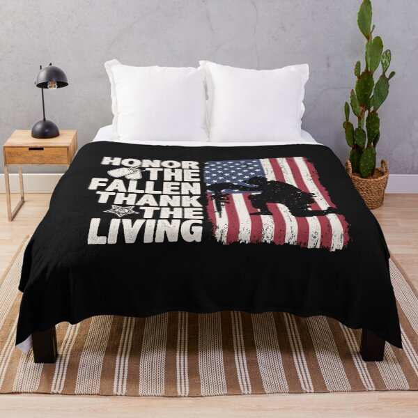 Item preview, Honor The Fallen Thank The Living Memorial Day Veteran American Flag Vintage Solder Patriotic Gift designed and sold by alenaz.