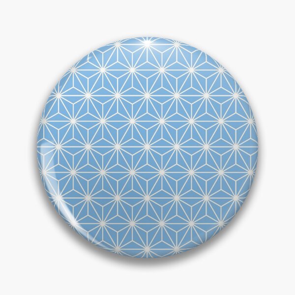 Item preview, Aero Blue White Asanoha - Japanese Traditional Pattern designed and sold by KinitaDesign.