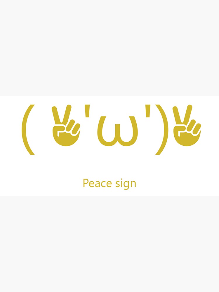 "( ︎'ω') ︎ Peace Sign Japanese Keyboard Emoji" Sticker for Sale by JPStuffs Redbubble