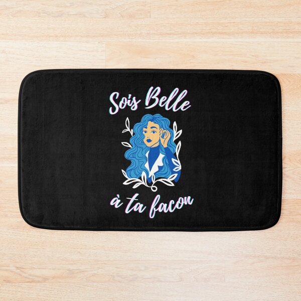 Item preview, Be beautiful in your own way - popular french quotes theme gifts (blue black) designed and sold by RebelliousRosee.