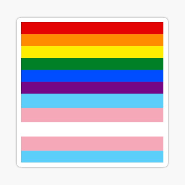 Transgenderpride Flag Rainbow On Top Sticker By Alexlaurenmlk Redbubble 2831