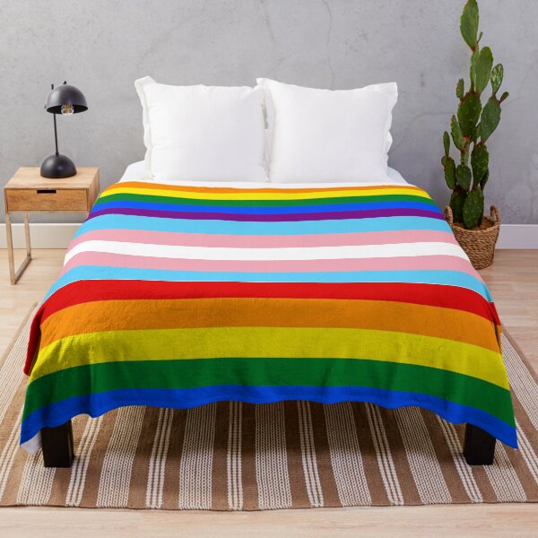 Item preview, Transgender/Pride Flag (Rainbow on top) designed and sold by Spectrum Perspectives.