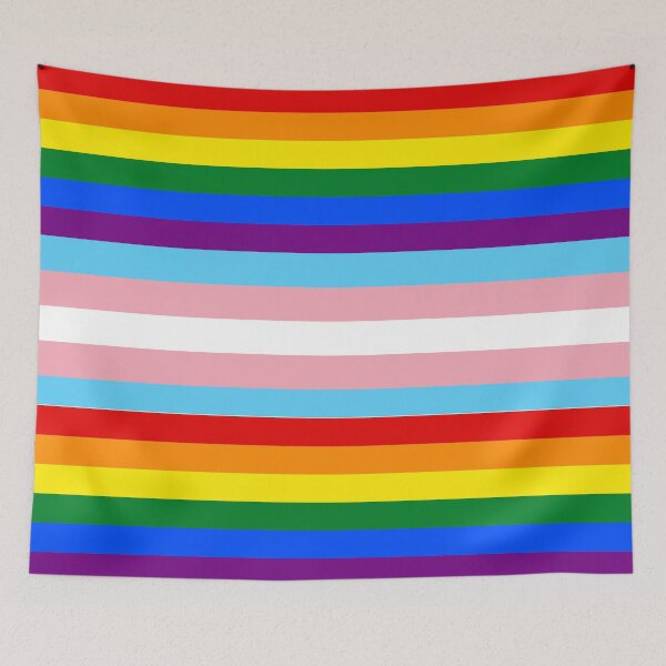 Item preview, Transgender/Pride Flag (Rainbow on top) designed and sold by Spectrum Perspectives.