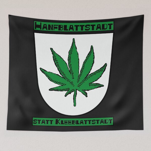 Item preview, Hemp leaf city instead of clover leaf city (with green bar and black lettering) designed and sold by Rainer Kristuf.