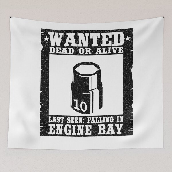 Item preview, Wanted Last Seen Falling In Engine Bay Funny Mechanic designed and sold by Stronzi.