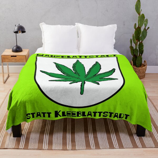 Item preview, Hemp leaf city instead of clover leaf city (with black letters) designed and sold by Rainer Kristuf.