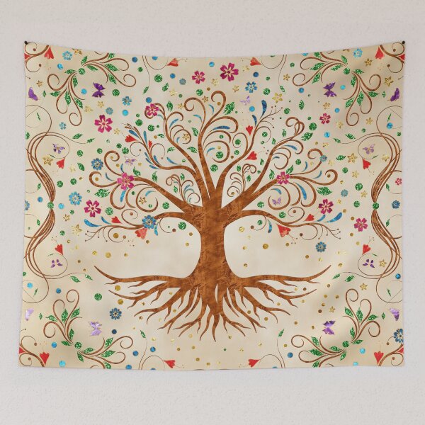 Item preview, Colorful Tree of Life - Yggdrasil  designed and sold by k9printart.