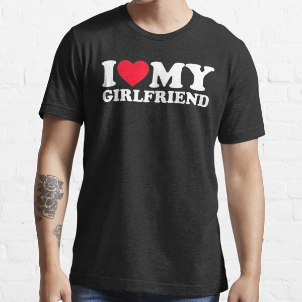 I Love My Girlfriend Camisa de texto personalizada, Imagen personalizada  Novia Novio Camisa, Camisa de foto personalizada del día de San Valentín