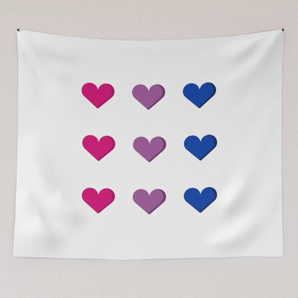 Item preview, Bisexual Flag Colors Hearts Bi LGBTQ+ Pride designed and sold by Inspirationmotivation.