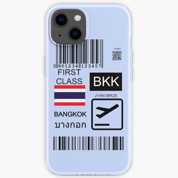 Bangkok Suvarnabhumi Airport luggage tag / ticket iPhone Soft Case