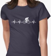 Cycling Heartbeat Women's Fitted T-Shirt