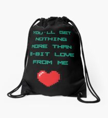 8 Bit Love Drawstring Bag