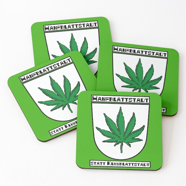 Item preview, Hemp leaf city instead of clover leaf city (with white bar in black letters) designed and sold by Rainer Kristuf.