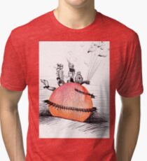 Camiseta de tejido mixto No tan gigante James y The Peach