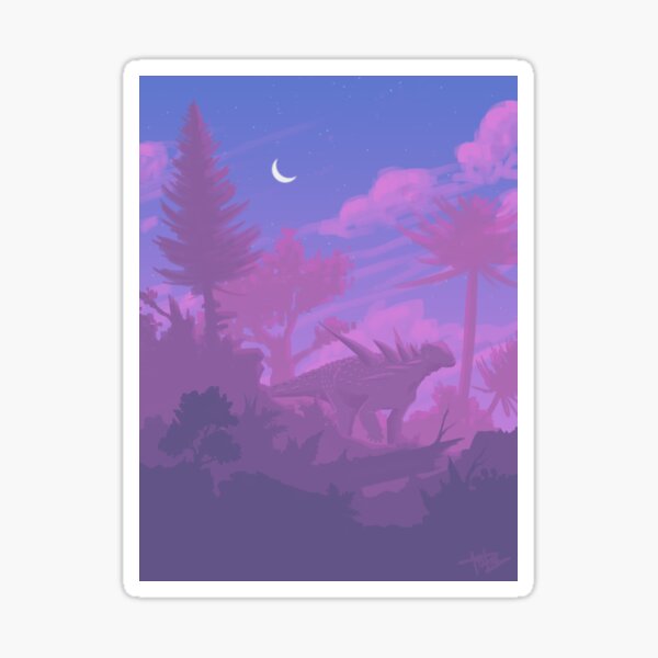 Sauropelta Sunset Sticker