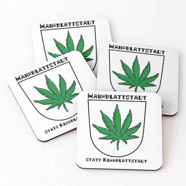 Item preview, Hemp leaf city instead of clover leaf city (with black letters) designed and sold by Rainer Kristuf.