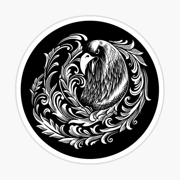 Bird, Flower, Design, Art, Illustration Sticker