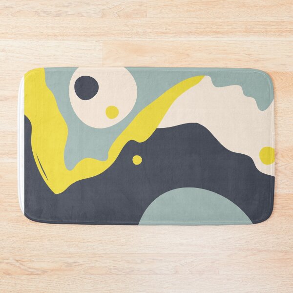 Item preview, Abstract Print Yellow Blue Beige  designed and sold by BeatrisVeres.