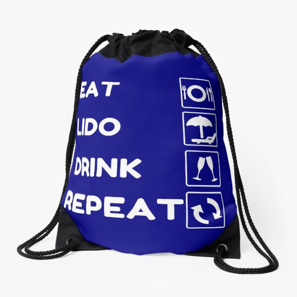 Artikel-Vorschau von Eat Lido Drink Repeat (weiß) Kreuzfahrtschiff, designt und verkauft von GuwdTCo.