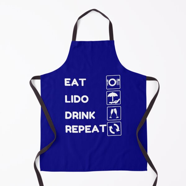 Item preview, Eat Lido Drink Repeat (white) cruise ship designed and sold by GuwdTCo.