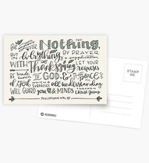 Philippians 4:6-7 : Design 2 Postcards