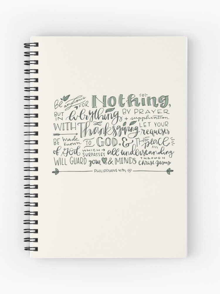 Notebook: Bible Verses Notebook - Philippians 4