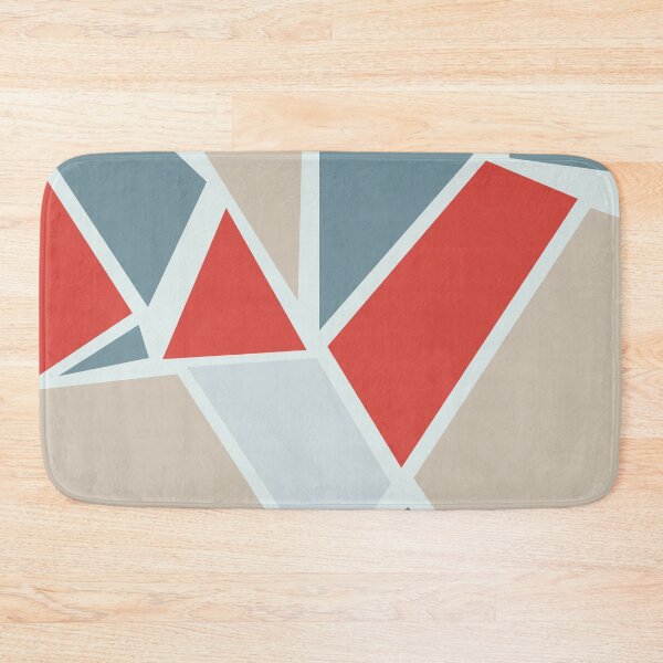Item preview, Abstract Print Blue Beige Red designed and sold by BeatrisVeres.