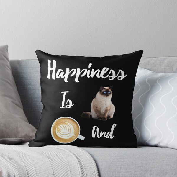 Item preview,  Happiness Is Siamois And Coffee designed and sold by medbdj.