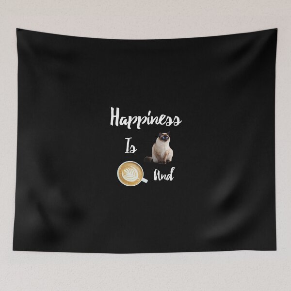 Item preview, Happiness Is Siamois And Coffee designed and sold by medbdj.