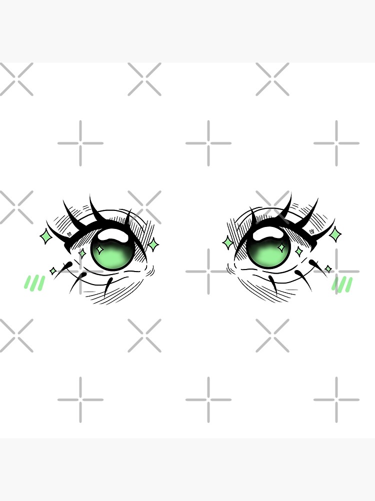 Green Anime Eyes Poster For Sale By Kyaart Redbubble 