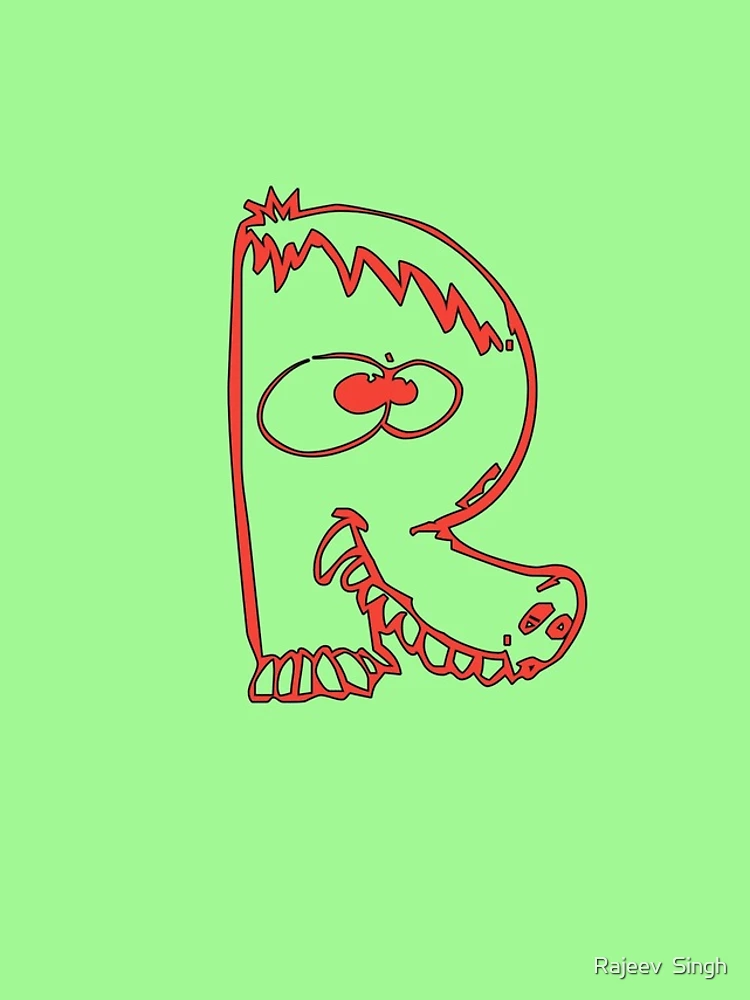 Thumbnail 4 of 4, iPhone Case, Scary Initial Monogram R designed and sold by Rajeev  Singh.