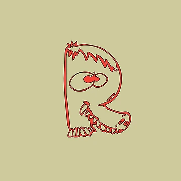 Artwork thumbnail, Scary Initial Monogram R by Rajeev Singh