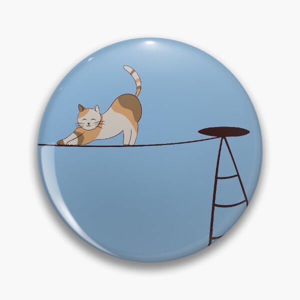Item preview, Cute Cat on Tightrope  designed and sold by DesignsbyMaeve.