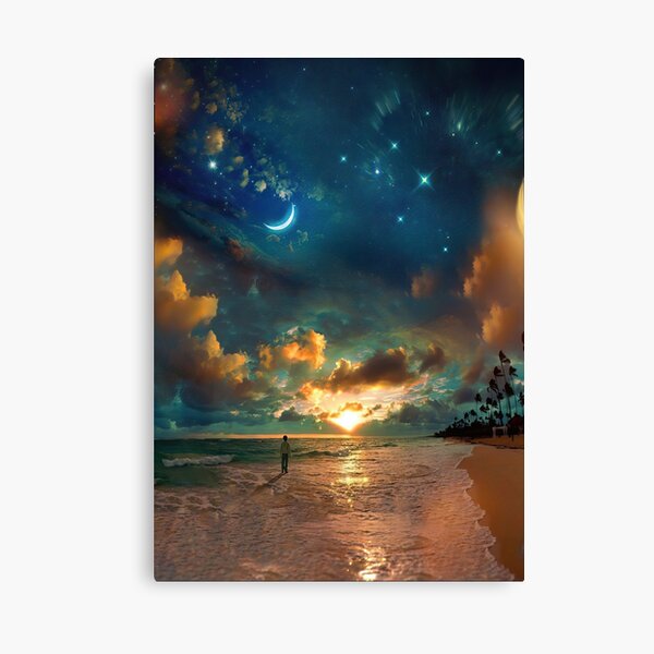 Aperçu de l'œuvre BEACH BY STARLIGHT - Graphisme Beach Art créée et vendue par hippololocc.