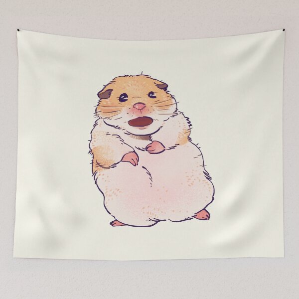 Item preview, I draw shook scared screaming hamster / funny animal meme designed and sold by RansRoom.